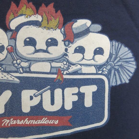 GHOSTBUSTERS STAY PUFT Quality Marshmallows T Shirt Size L Blue Retro Casual - Picture 4 of 9